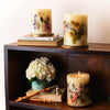 Glass Accent Botanical Candle Plate