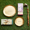 Gold Accent & Signature Botanical Candle Plate