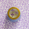 Petite Watercolor Pressed Floral Candle - Berry Fig
