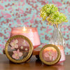 Accent Watercolor Pressed Floral Candle - Luna Flower