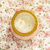 Accent Watercolor Pressed Floral Candle - Rose + Oud