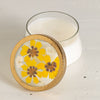 Signature Pressed Floral Candle - Honey Tobacco