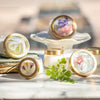 Petite Pressed Floral Candle - Apricot Rose