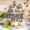 Petite Pressed Floral Candle - Apricot Rose