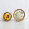 Petite Pressed Floral Candle - Honey Tobacco