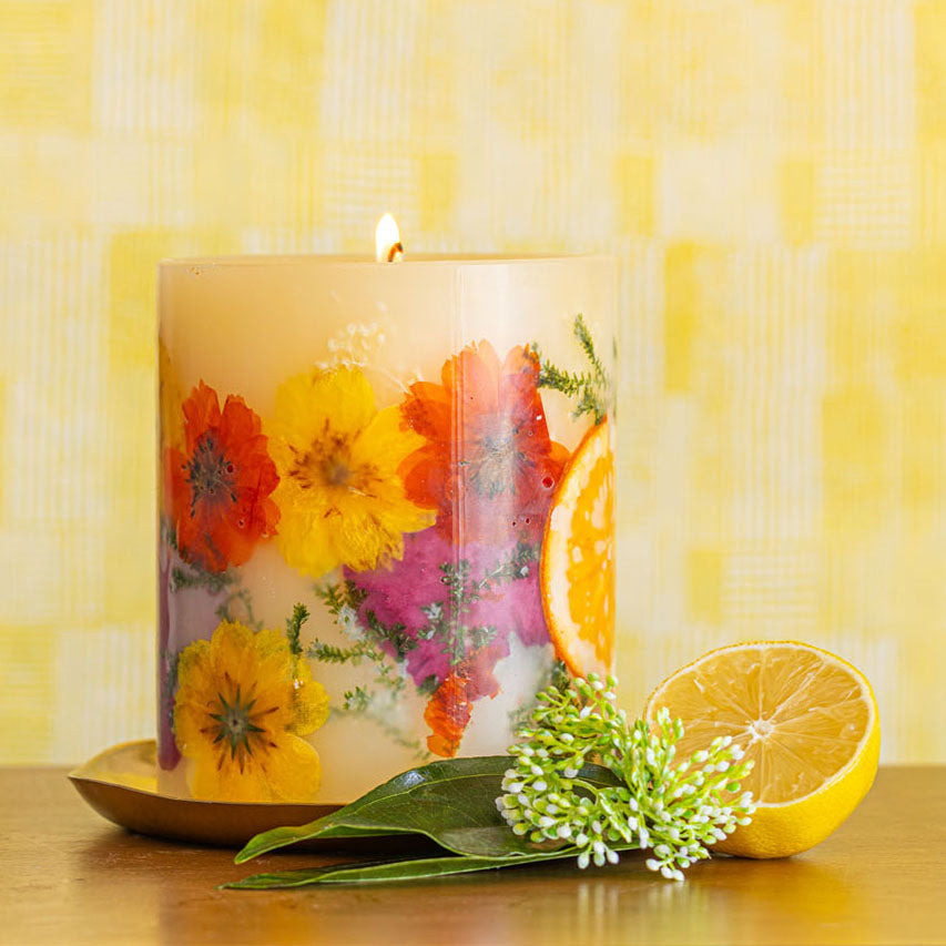 Gold Accent & Signature Botanical Candle Plate