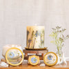 Accent Pressed Floral Candle - Accent Pressed Floral Candle - Sea Salt Mist