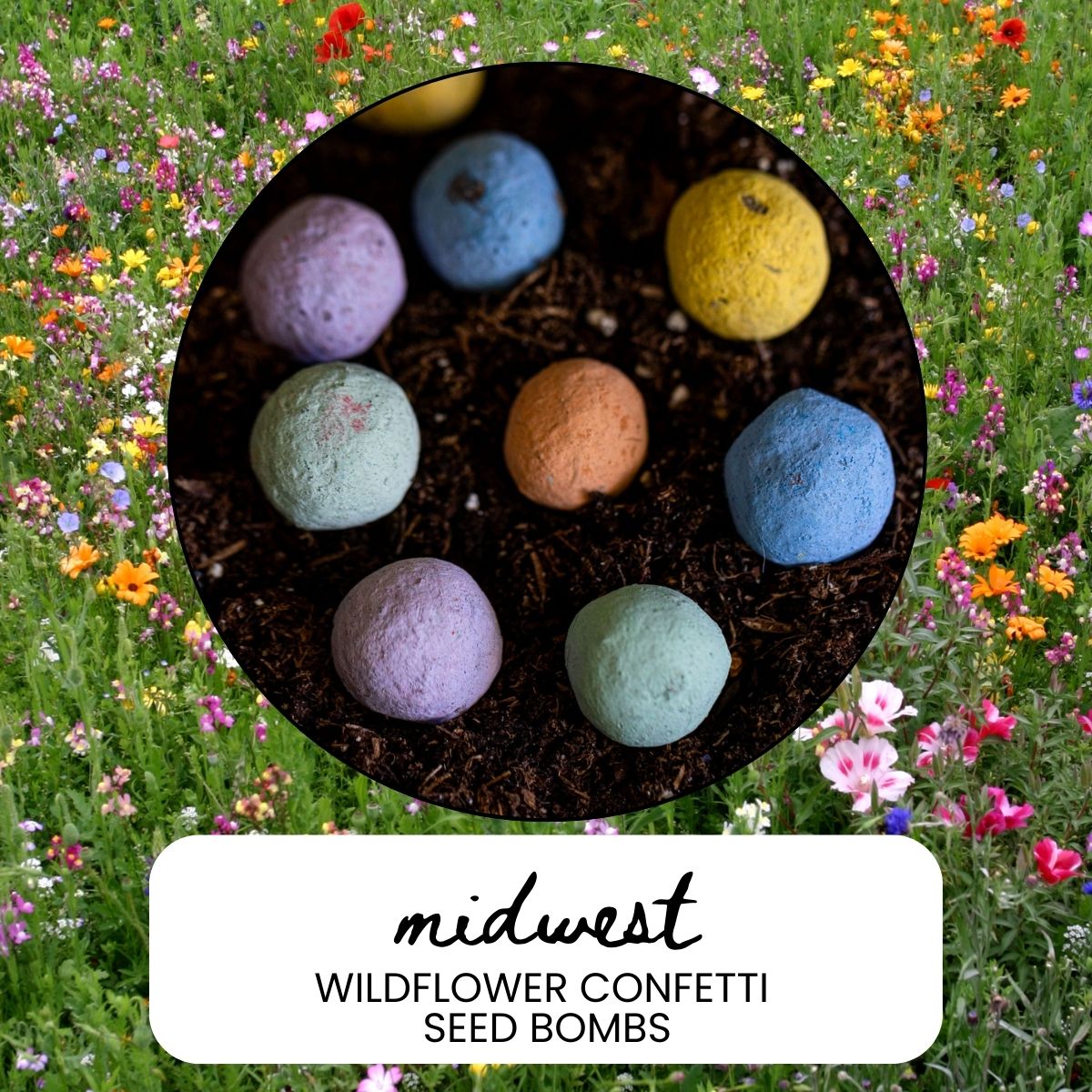 Midwest Wildflower Garden Confetti Seed Balls