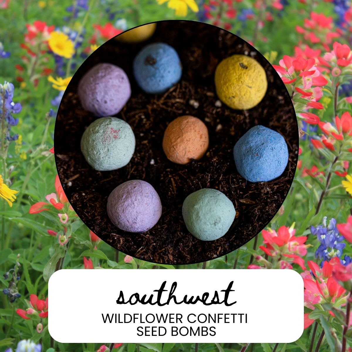 southwest wildflower seeds Southwest Wildflower Garden Confetti Seed Balls – Garden & Grove
